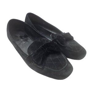 Donald J Pliner Women's 8 Harriet Suede Leather Black Loafers Flats